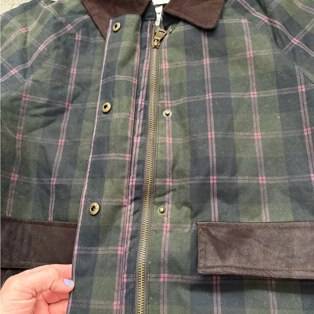 NVLT Anthropologie Waxed - Cotton Plaid Women's Jacket - Picture 10 of 14
